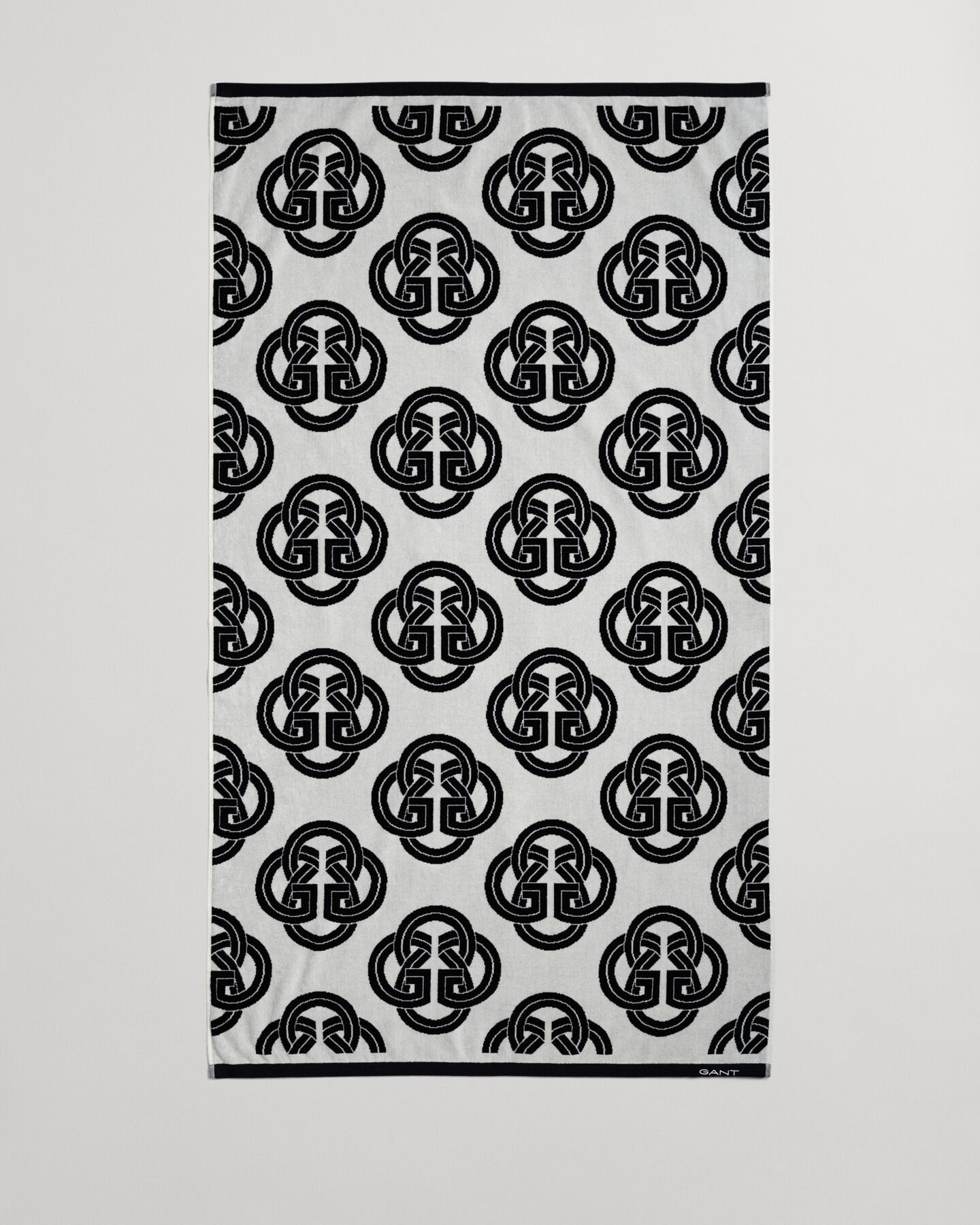 Monogram Print Beach Towel