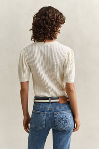 Cotton Short Sleeve Sweater