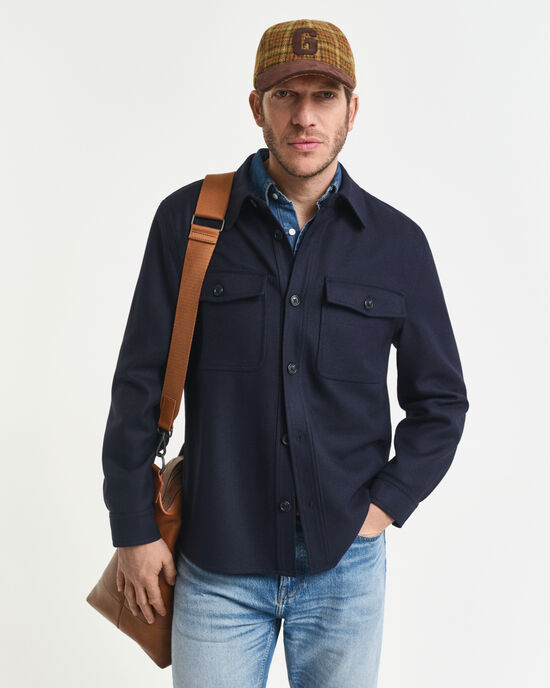 Regular Fit Wool Blend Overshirt