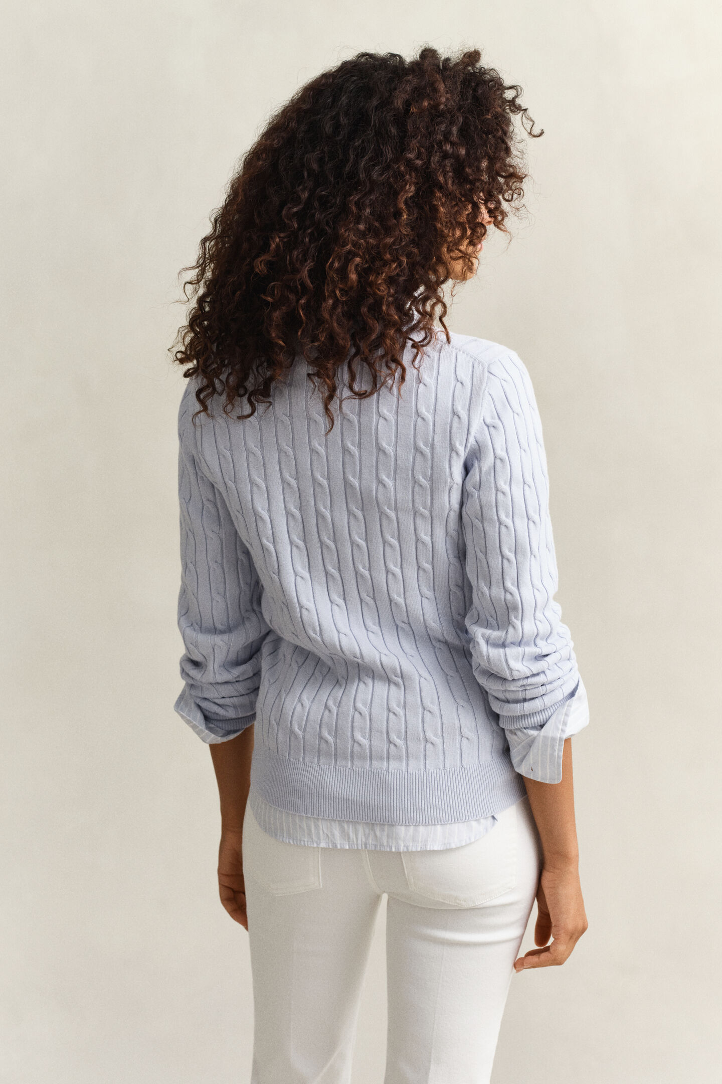 Cable Knit Crew Neck Sweater