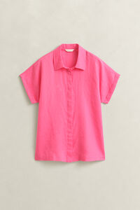 Linen Cap Sleeve Shirt