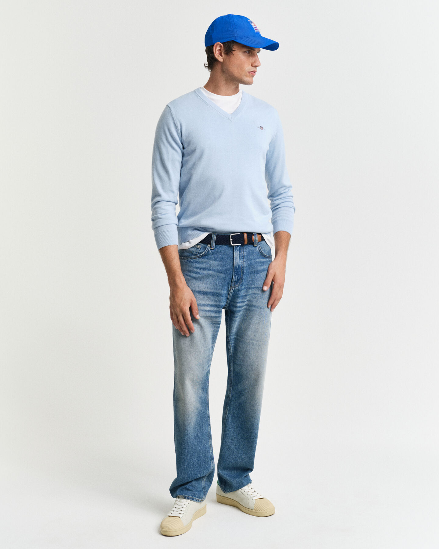 Classic Cotton V-Neck Sweater