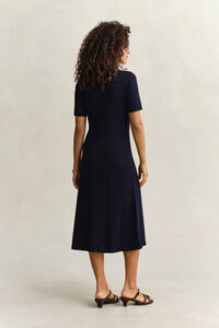 Rib Knit Polo Dress