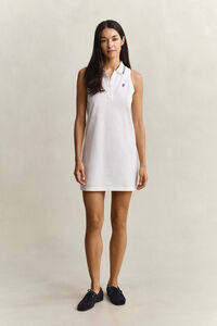 Sleeveless Piqu&eacute; Polo Dress