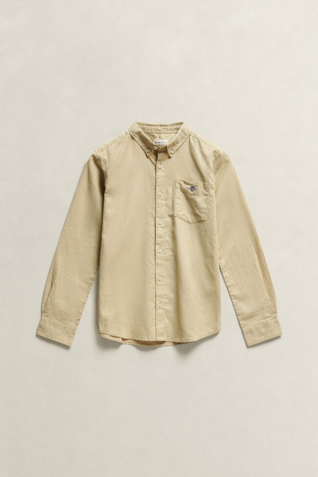 Teen Boys Linen Blend Shirt
