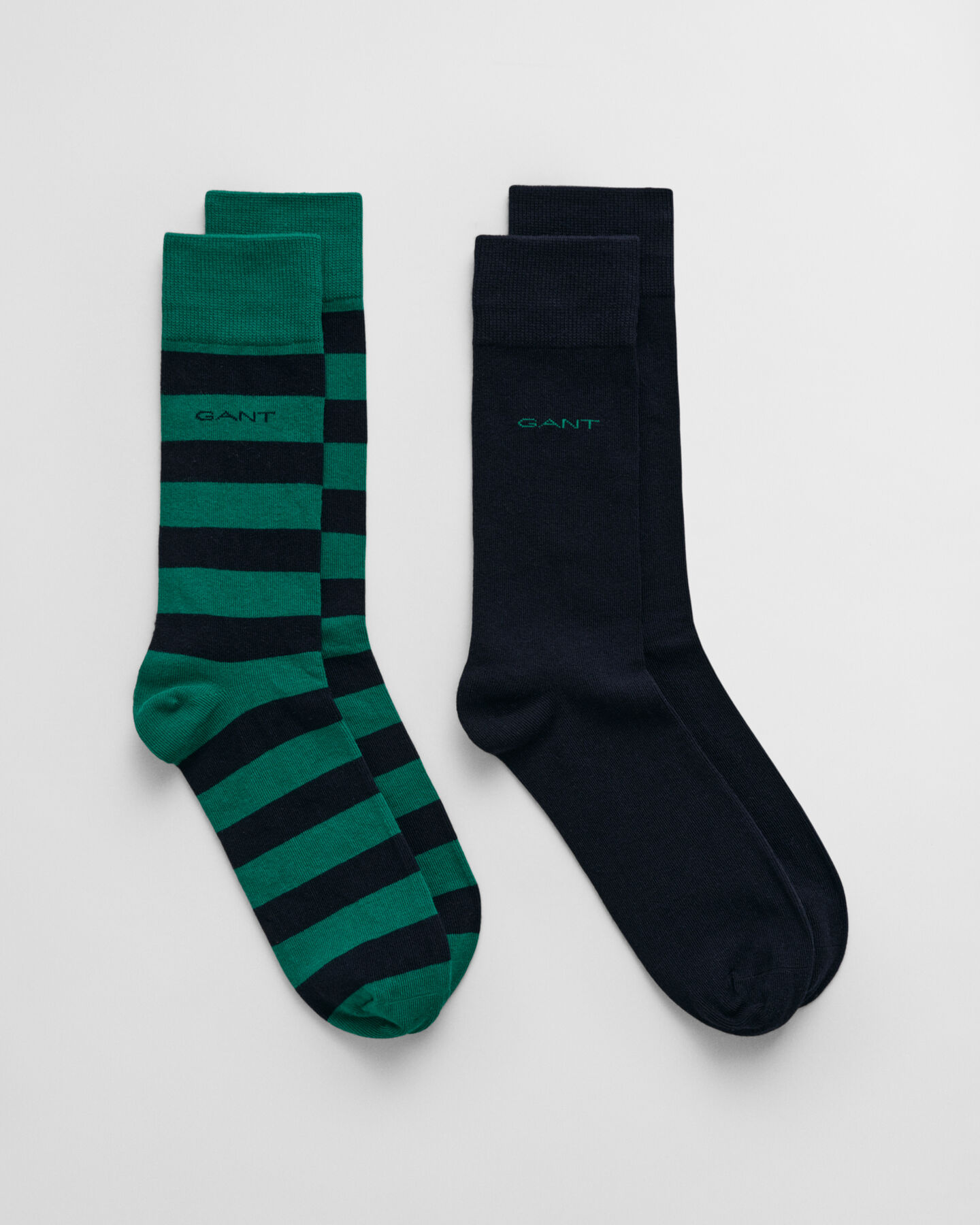 2-Pack Barstriped & Solid Socks