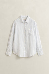 Relaxed Fit Striped Linen Shirt