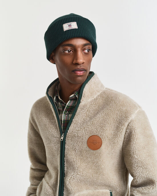 Ribbed Cotton Blend Beanie