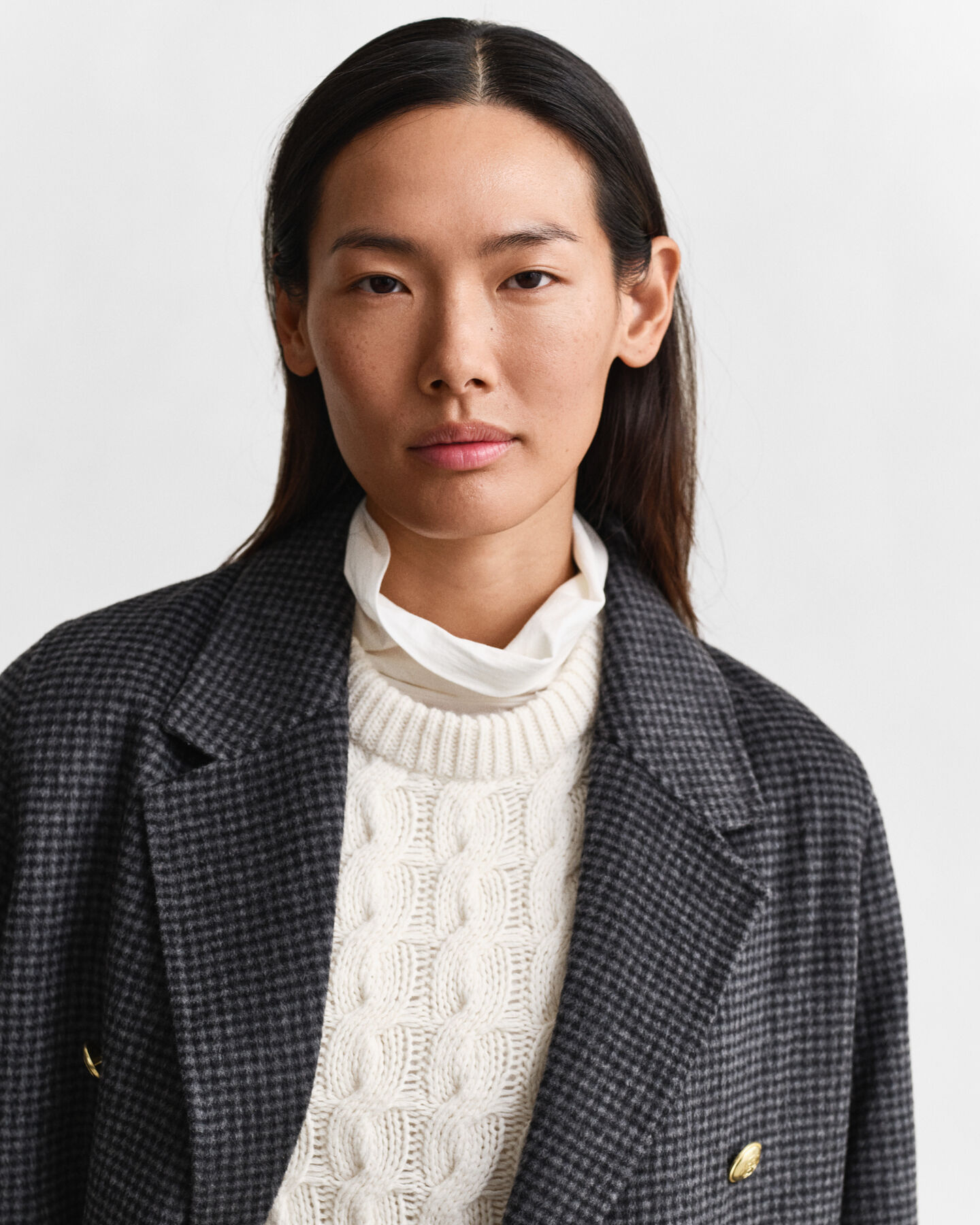 Checked Handstitched Coat