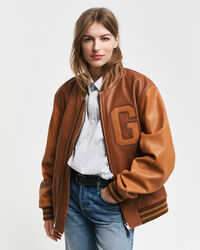 Leather Varsity Jacket