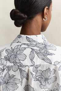 Floral Linen Shirt Dress