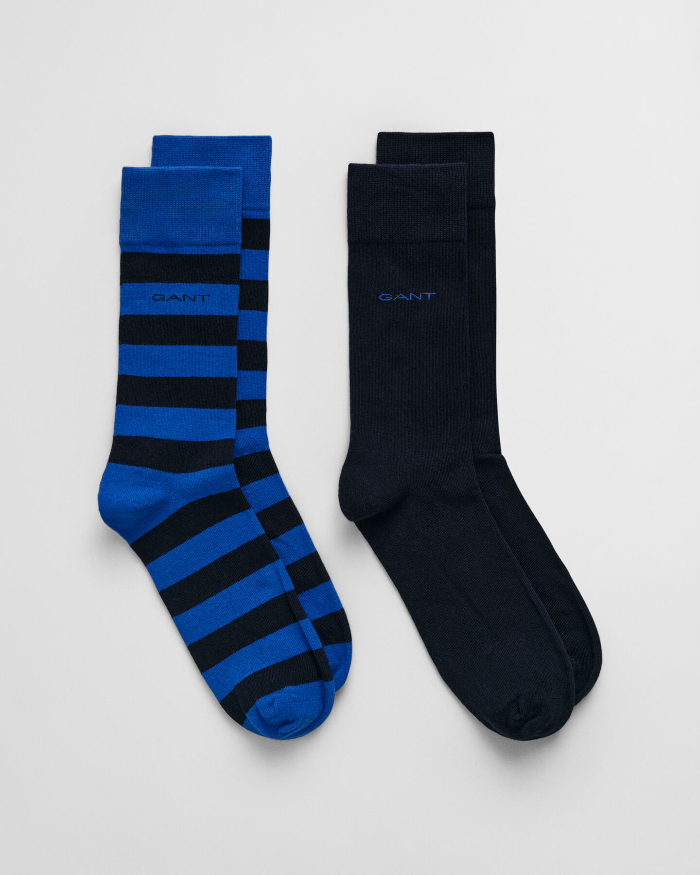 2-Pack Barstriped & Solid Socks