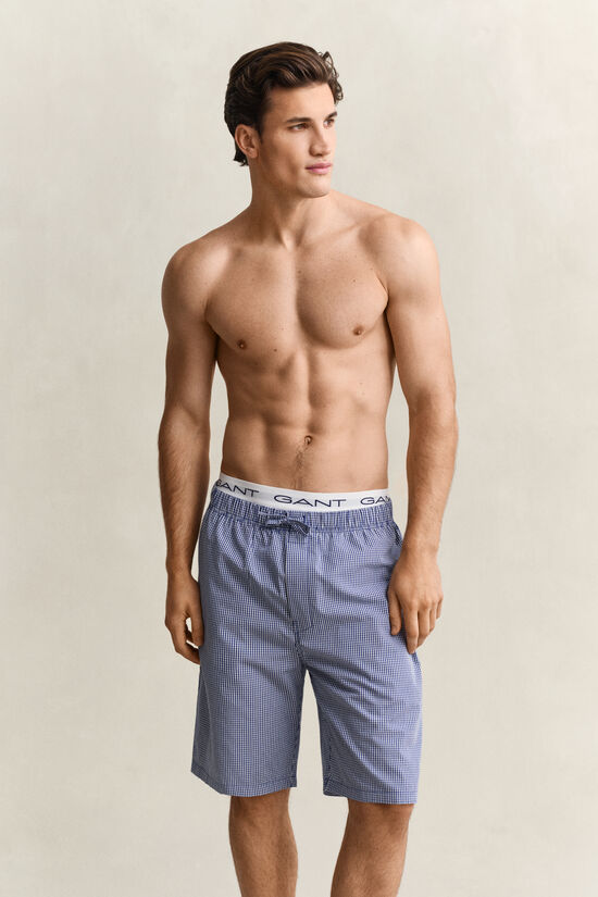 Gingham Poplin Pajama Shorts