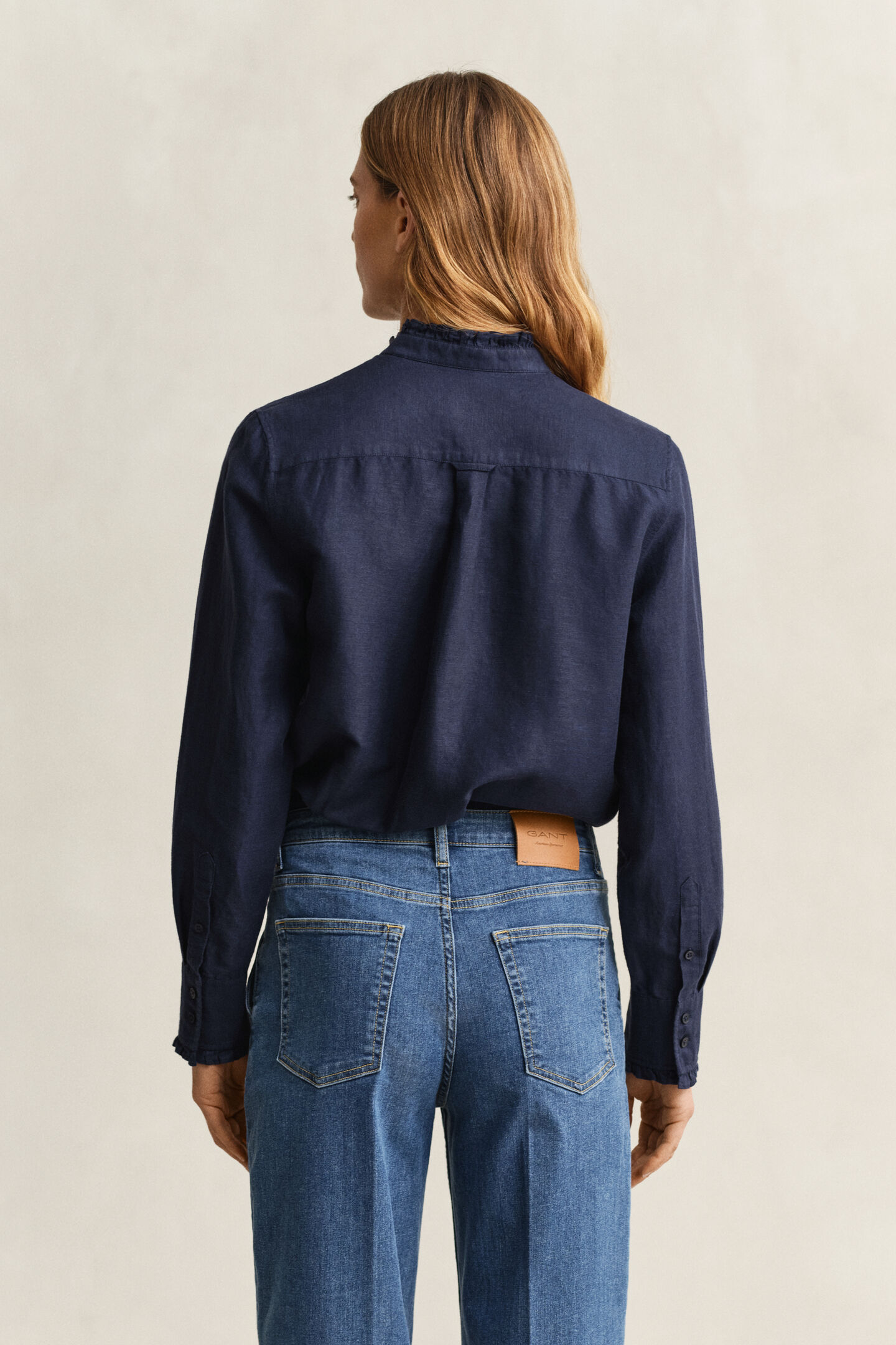 Frilly Linen Blend Blouse