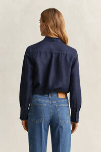 Frilly Linen Blend Blouse