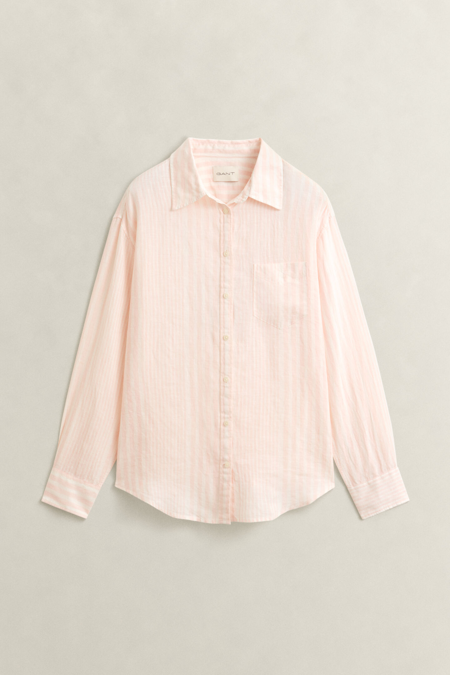 Relaxed Fit Striped Linen Shirt