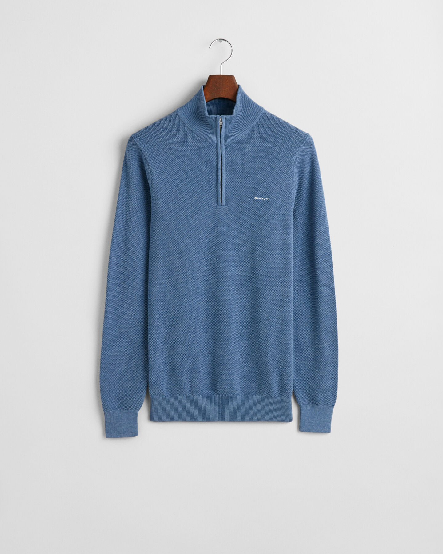 Cotton Piqu&eacute; Half-Zip Sweater