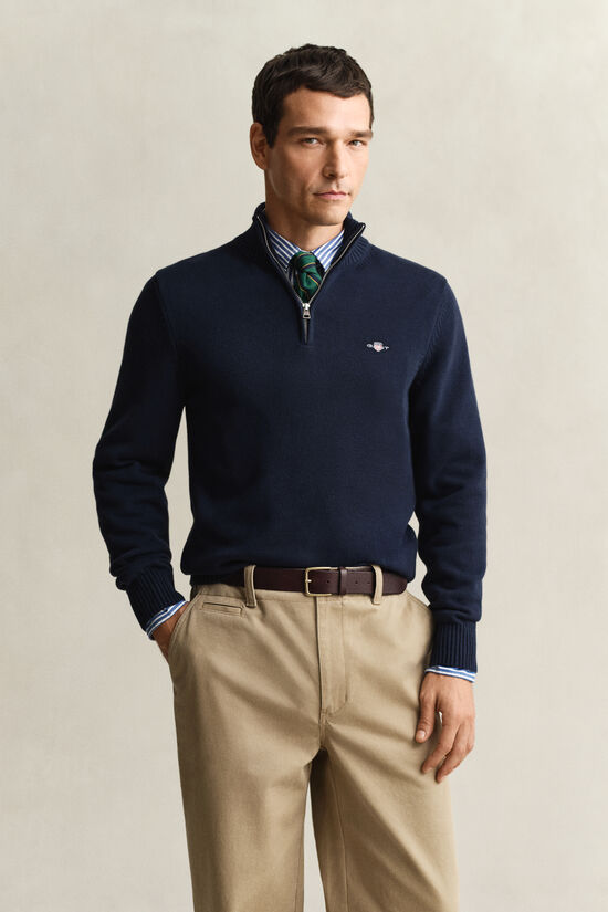 Casual Cotton Half-Zip Sweater