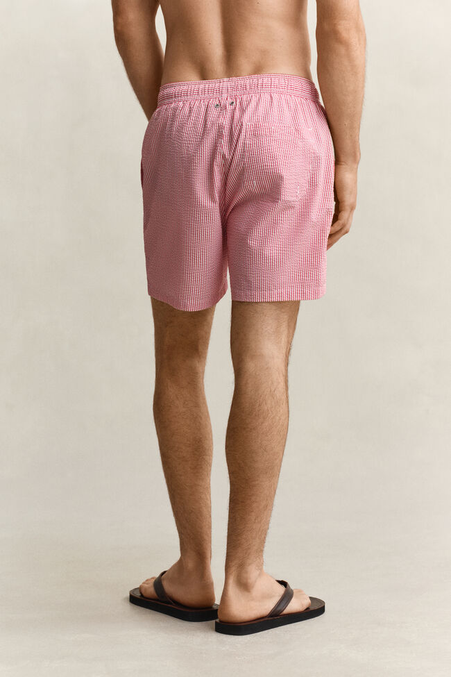 Striped Seersucker Swim Shorts