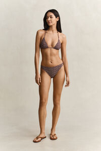 Monogram Printed Hipster Bikini Bottoms