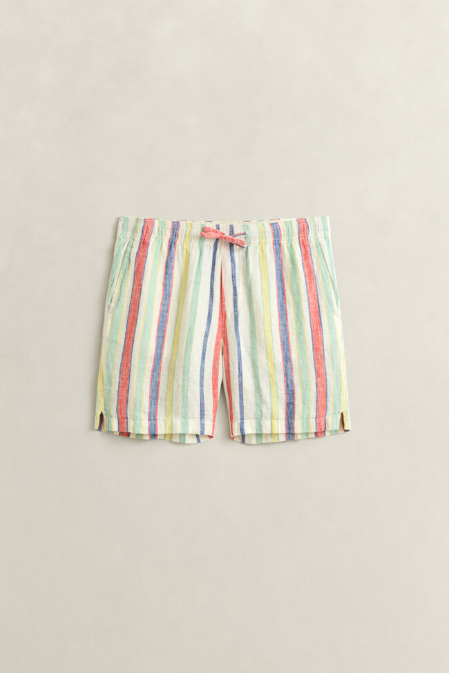 Striped Linen Shorts