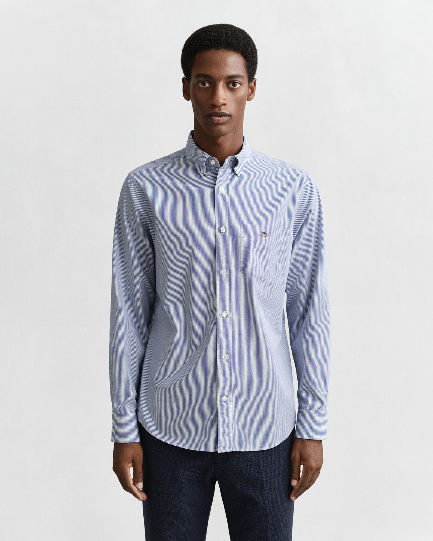 Regular Fit Classic Banker Stripe Poplin Shirt