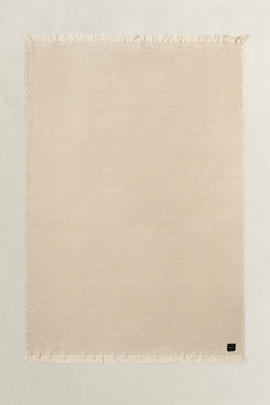 Waffle Textured Cotton Throw