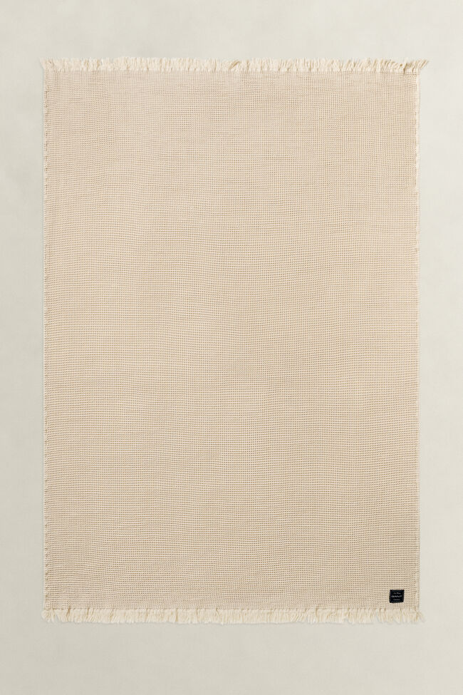 Waffle Textured Cotton Throw