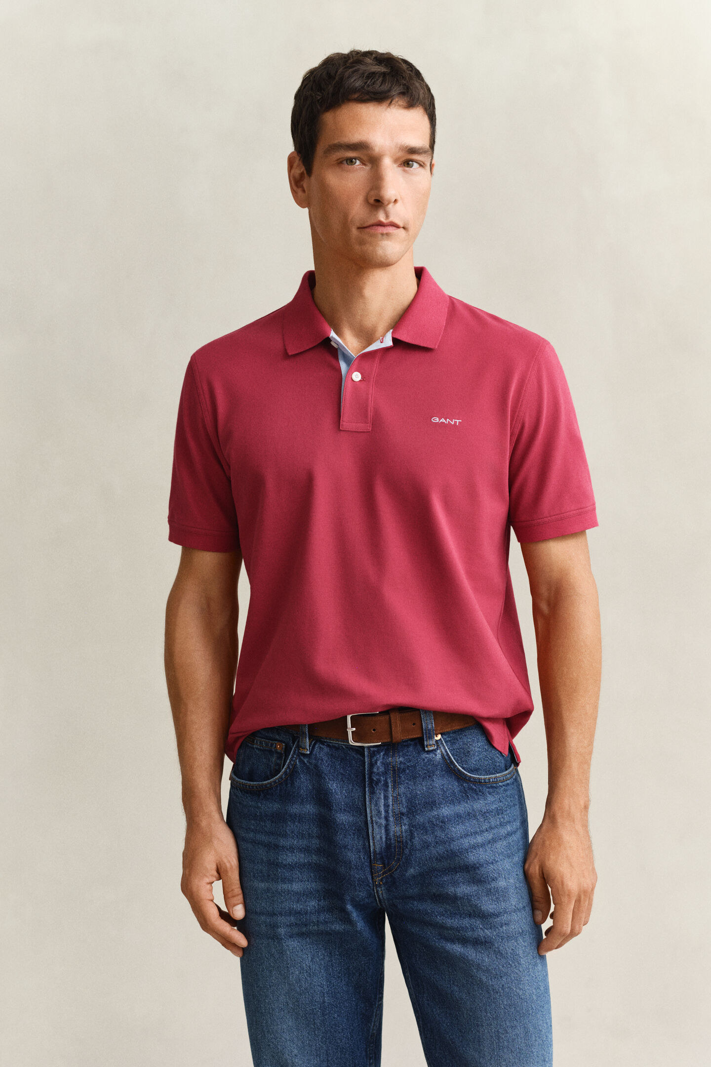 Contrast Piqu&eacute; Polo Shirt