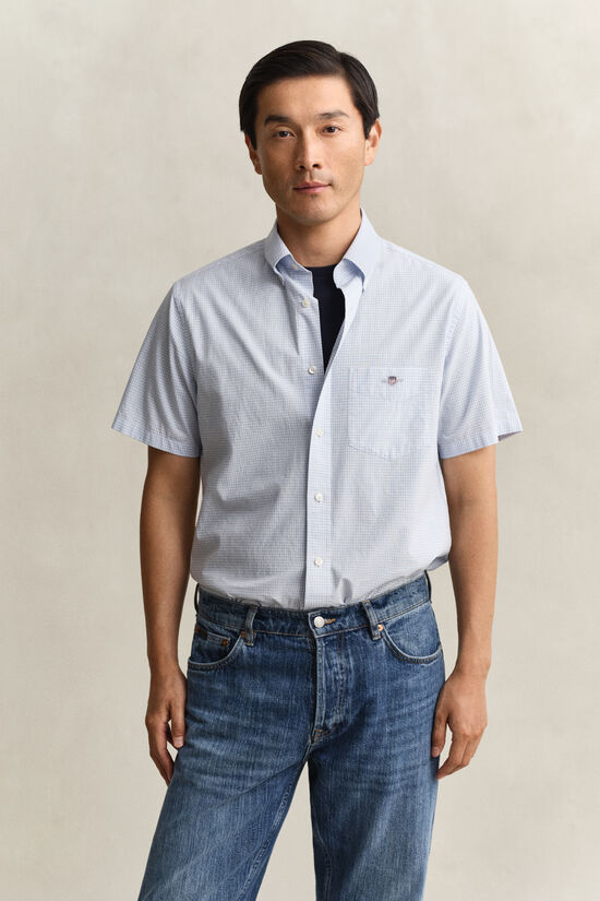 Gingham Classic Poplin Short Sleeve Shirt