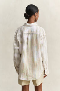 Relaxed Fit Striped Linen Shirt