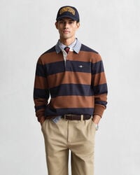 Chambray Collar Striped Heavy Rugger