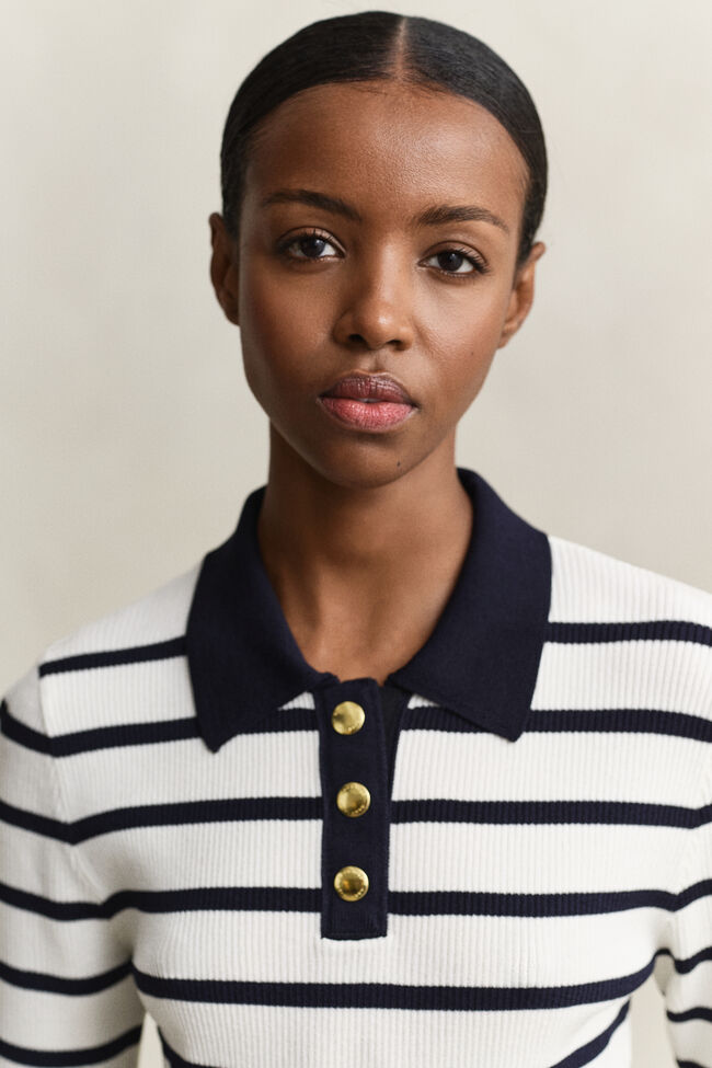 Striped Knitted Rugger