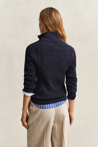Cable Knit Half-Zip Sweater