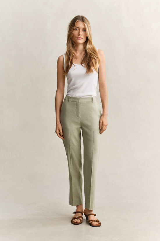 Tailored Linen Stretch Pants