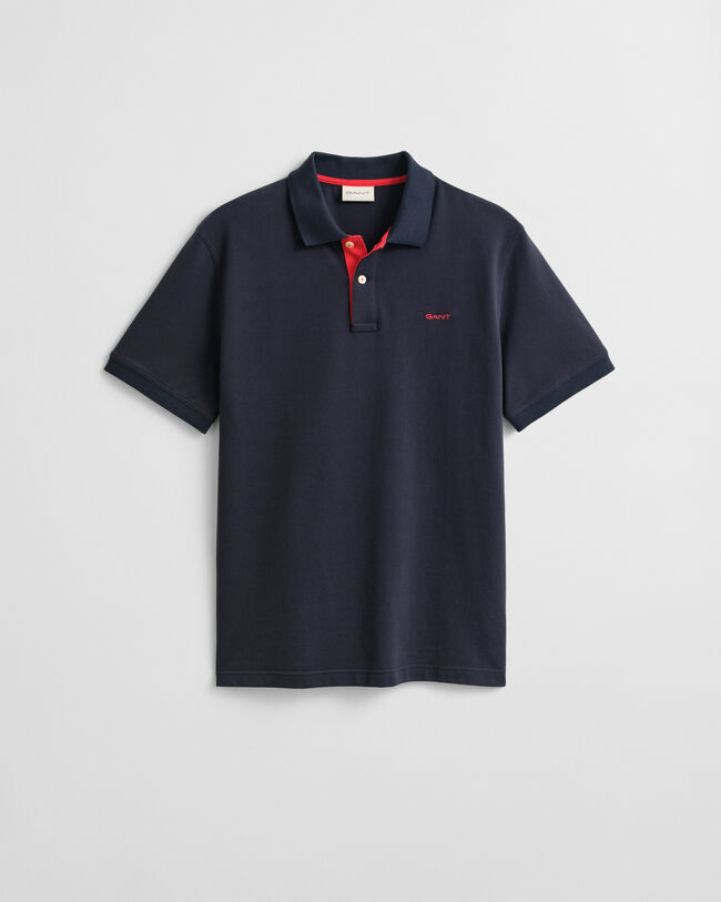 Contrast Piqué Polo Shirt
