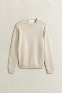 Cotton Blend Crew Neck Sweater