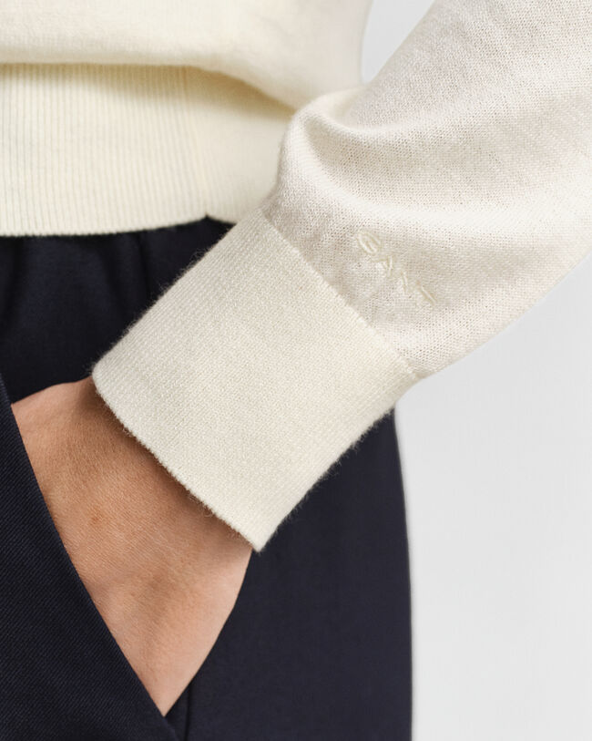 Lightweight Knit Crew Neck Cardigan