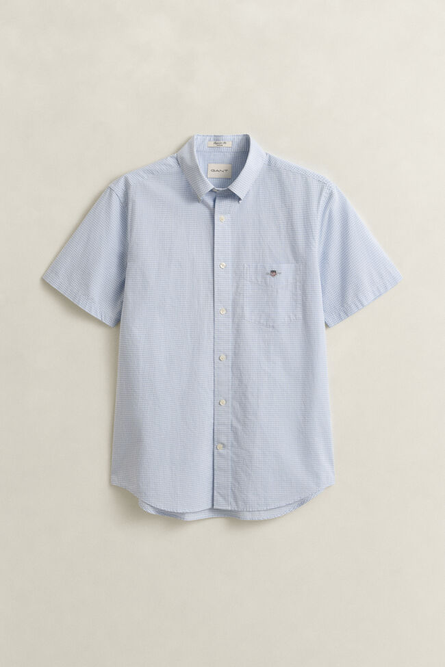 Gingham Classic Poplin Short Sleeve Shirt