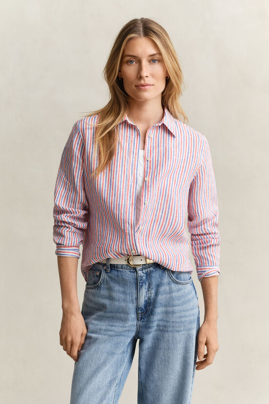 Regular Fit Striped Linen Shirt