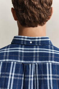 Cotton Linen Checked Shirt