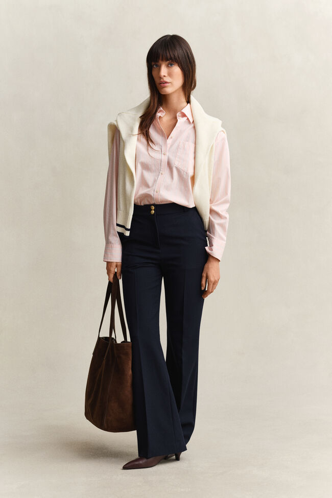 Relaxed Fit Classic Striped Poplin Shirt