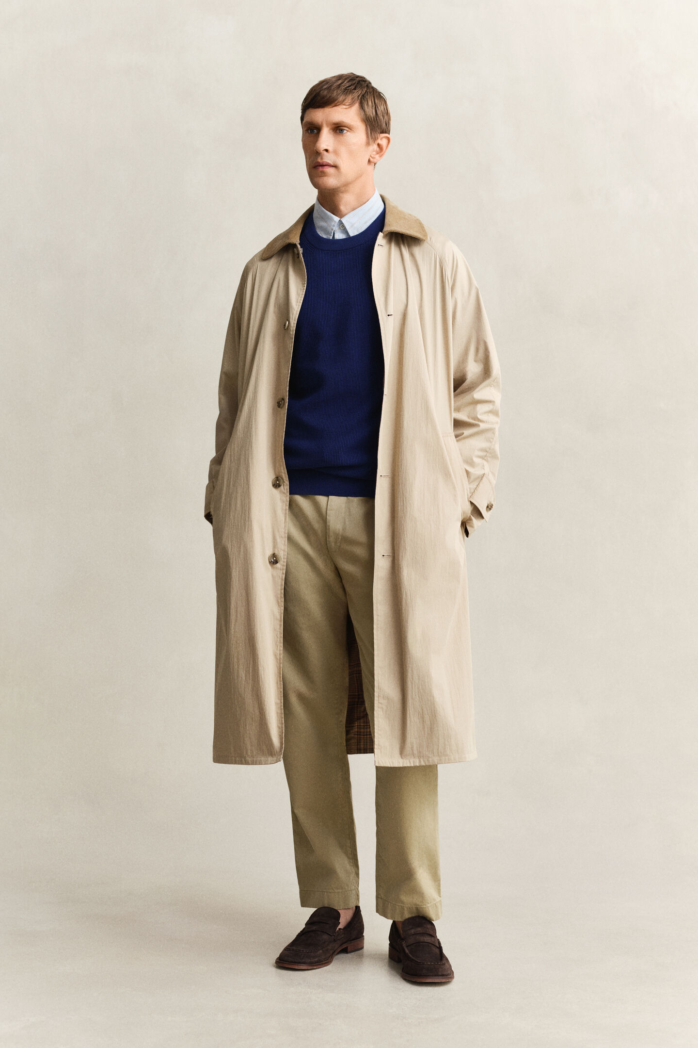 Textured Cotton Crew Neck Sweater