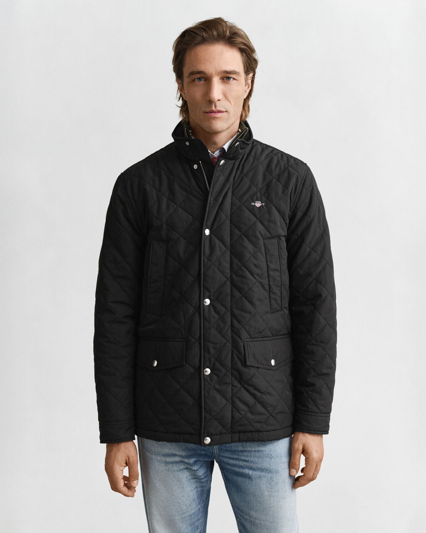 Quilted Windcheater Mid-Length Jacket