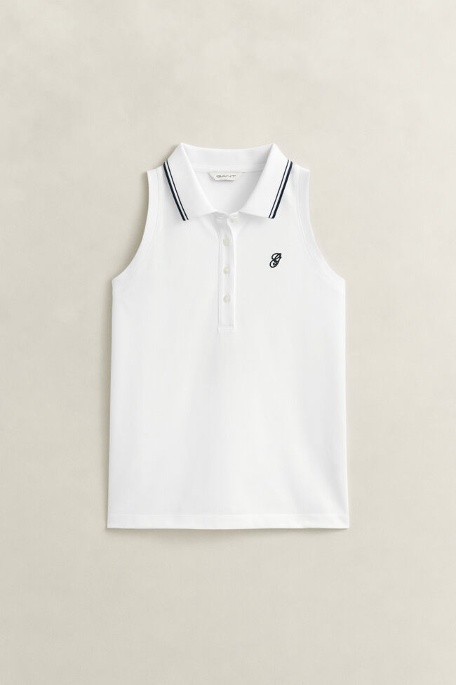 Sleeveless Piqu&eacute; Polo Shirt