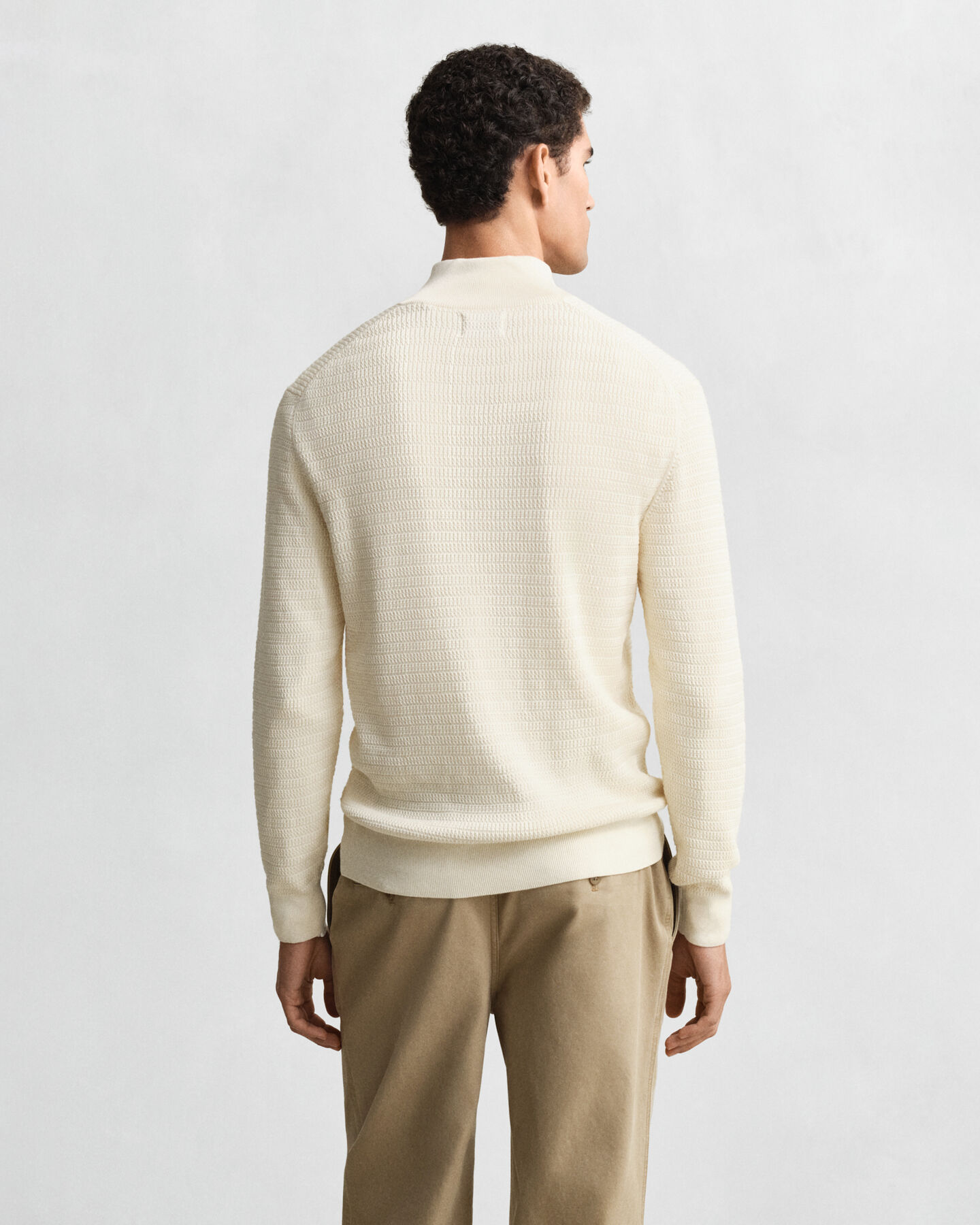 Mini Cable Knit Half-Zip Sweater
