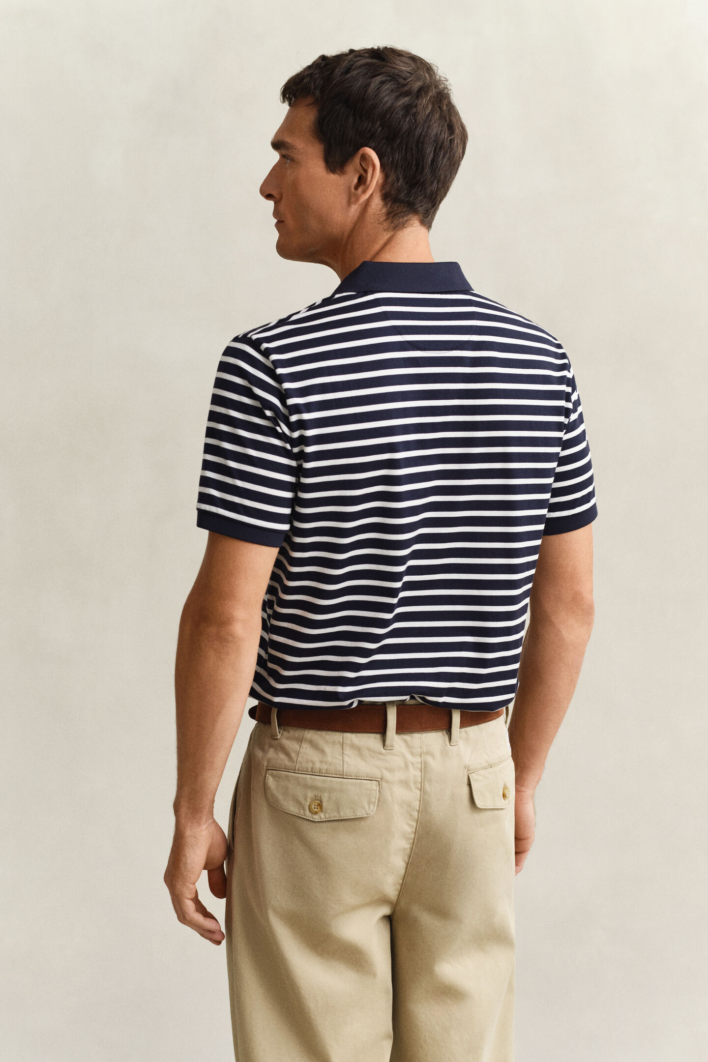 Striped Pima Cotton Polo Shirt