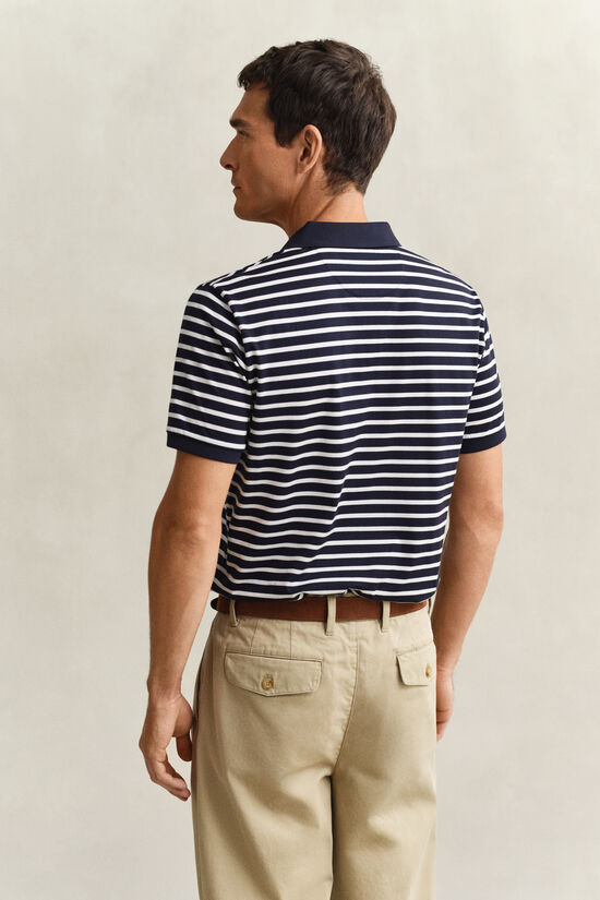 Striped Pima Cotton Polo Shirt