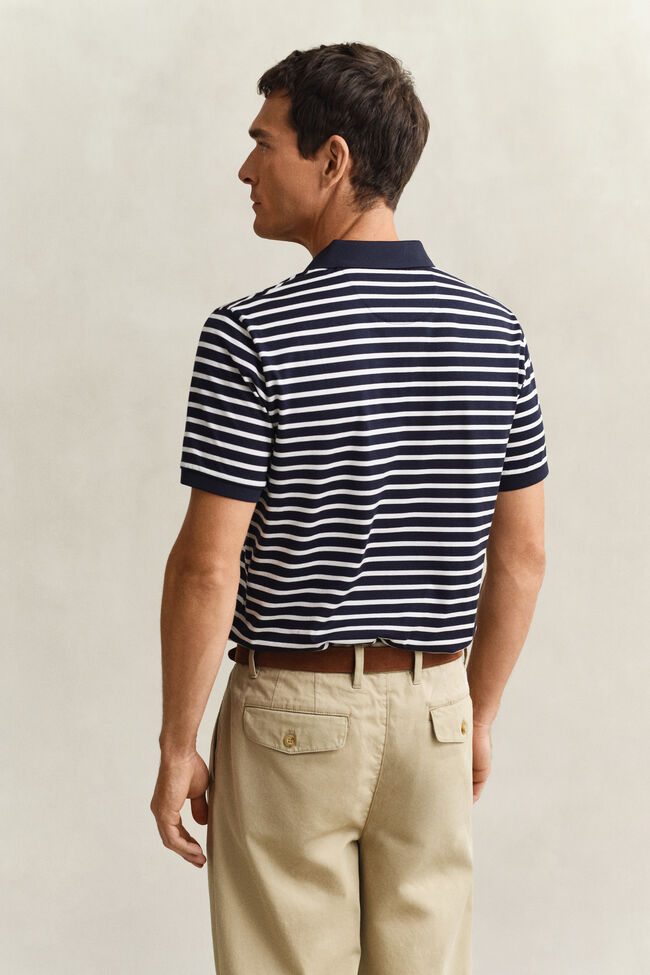 Striped Pima Cotton Polo Shirt