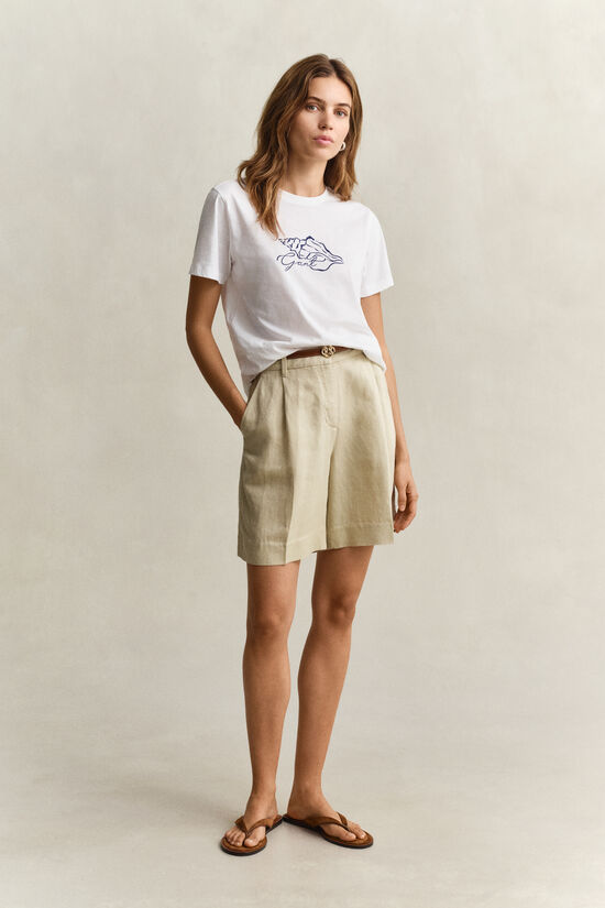 Tailored Linen Blend Shorts